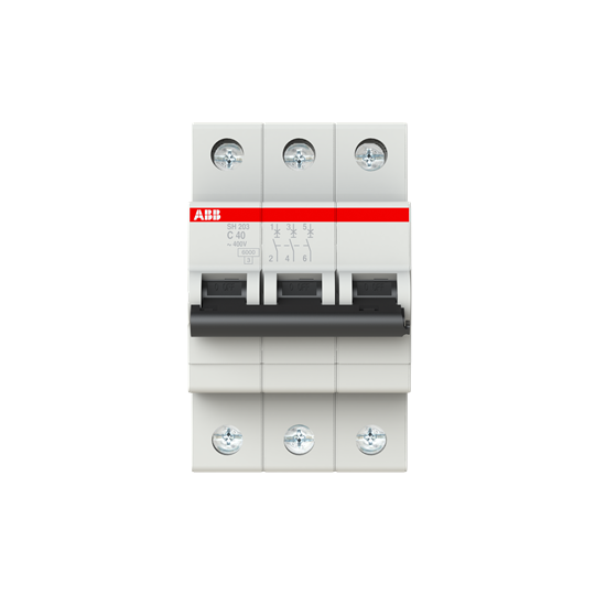 מפסק אוטומטי זעיר חצי אוטומט - SH203-C40 - 3P 