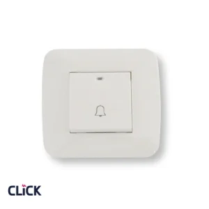 לחצן פעמון רחב CLICK  לבן