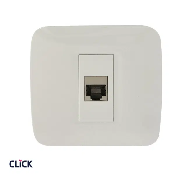 Click Mode Rj45 Mod שקע למחשב RJ-45 CLICK לבן - חשמלור