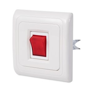 לחצן מדרגות אדום SAPIR לבן