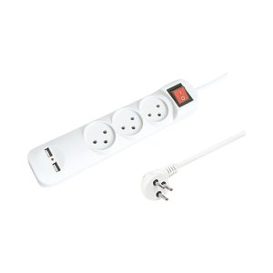 רב שקע עם USB3.1A וכבל